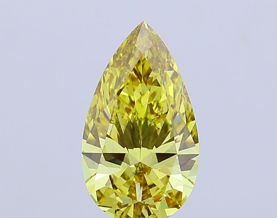Loose Diamond - PEAR 6.1ct Fancy Vivid Yellow VS1: Loose Diamond - PEAR 6.1ct Fancy Vivid Yellow VS1 Source: This is a real non-mined Diamond that has been grown in a lab Shape: PEAR Carats: 6.1 Color: Fancy Vivid Yellow Certification: IGI Video: