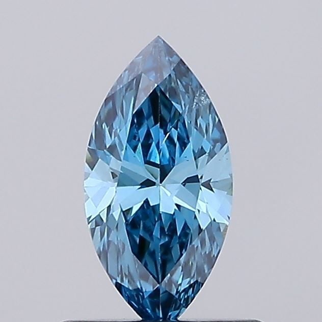 Loose Diamond - MARQUISE 0.53ct Fancy Vivid Blue SI2: Loose Diamond - MARQUISE 0.53ct Fancy Vivid Blue SI2 Source: This is a real non-mined Diamond that has been grown in a lab Shape: MARQUISE Carats: 0.53 Color: Fancy Vivid Blue Certification: IGI Video