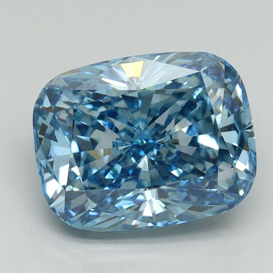 Loose Diamond - CUSHION BRILLIANT 3.18ct Fancy Vivid Blue VS1 (1 of 1)