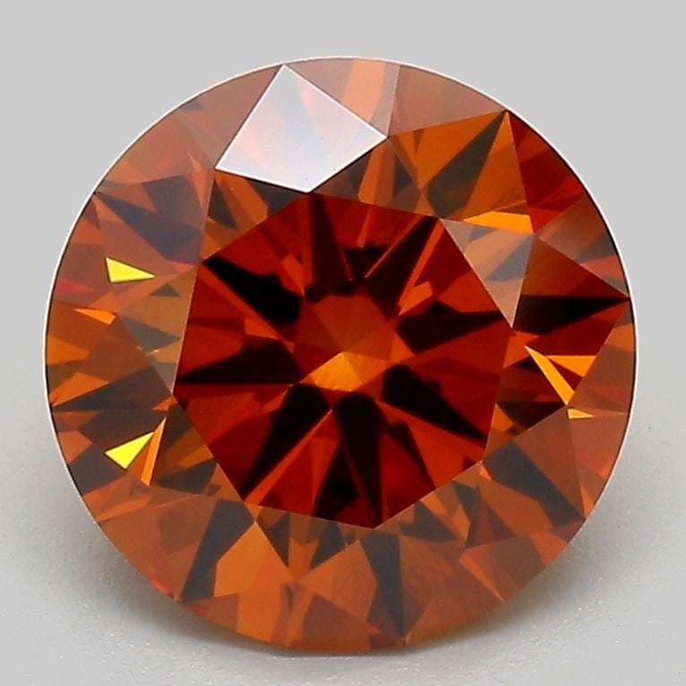 Ideal Loose Diamond - ROUND 3.04ct Fancy Vivid Orange VS1 (1 of 1)