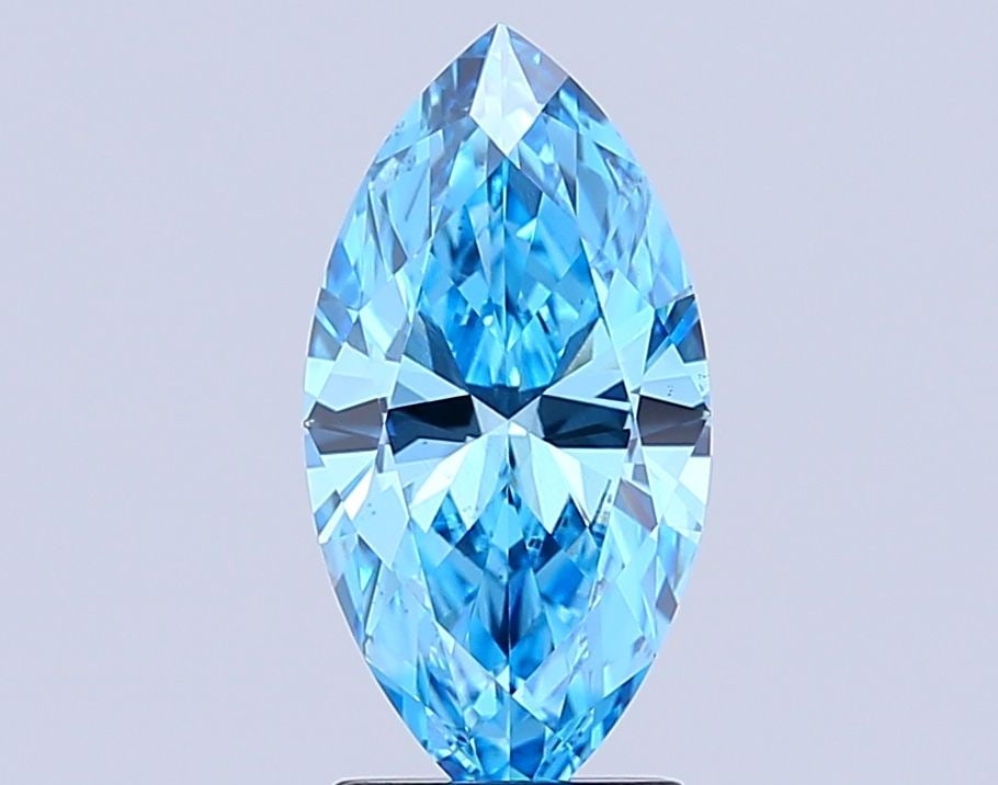 Loose Diamond - MARQUISE 2.01ct Fancy Vivid Blue VS1: Loose Diamond - MARQUISE 2.01ct Fancy Vivid Blue VS1 Source: This is a real non-mined Diamond that has been grown in a lab Shape: MARQUISE Carats: 2.01 Color: Fancy Vivid Blue Certification: IGI Video