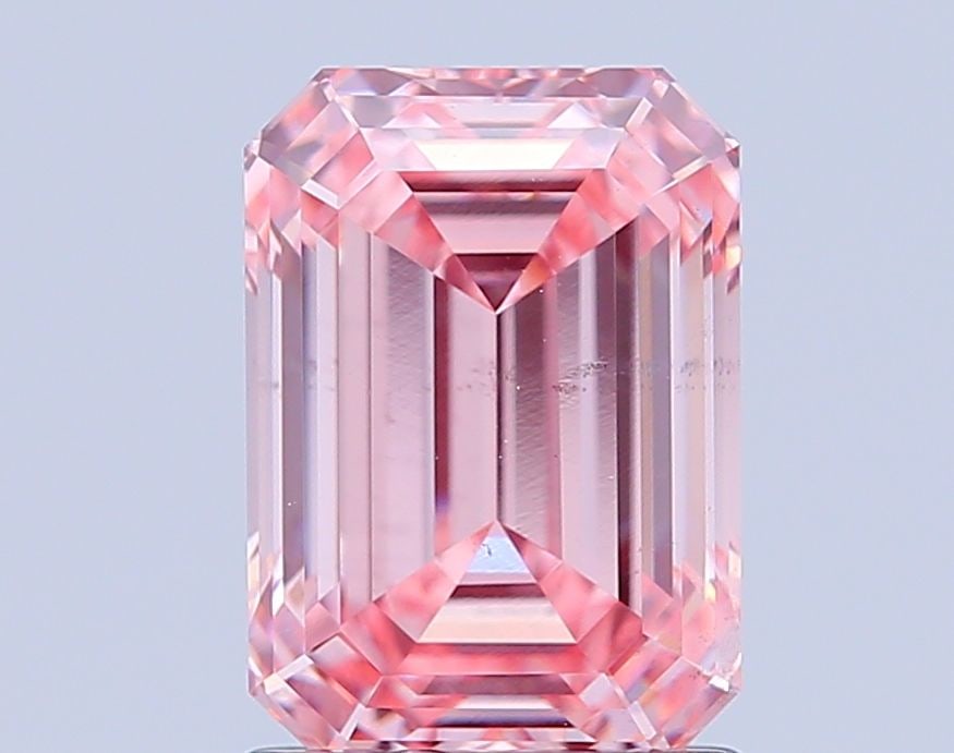 Loose Diamond - EMERALD 1.76ct Fancy Intense Pink VS2: Loose Diamond - EMERALD 1.76ct Fancy Intense Pink VS2 Source: This is a real non-mined Diamond that has been grown in a lab Shape: EMERALD Carats: 1.76 Color: Fancy Intense Pink Certification: IGI Vid
