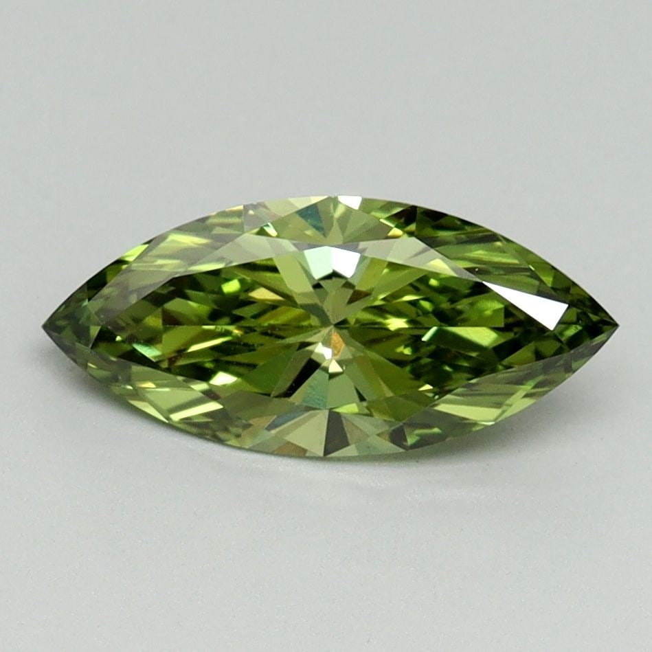 Loose Diamond - MARQUISE 1.01ct Fancy Vivid Green VS1: Loose Diamond - MARQUISE 1.01ct Fancy Vivid Green VS1 Source: This is a real non-mined Diamond that has been grown in a lab Shape: MARQUISE Carats: 1.01 Color: Fancy Vivid Green Certification: IGI Vid