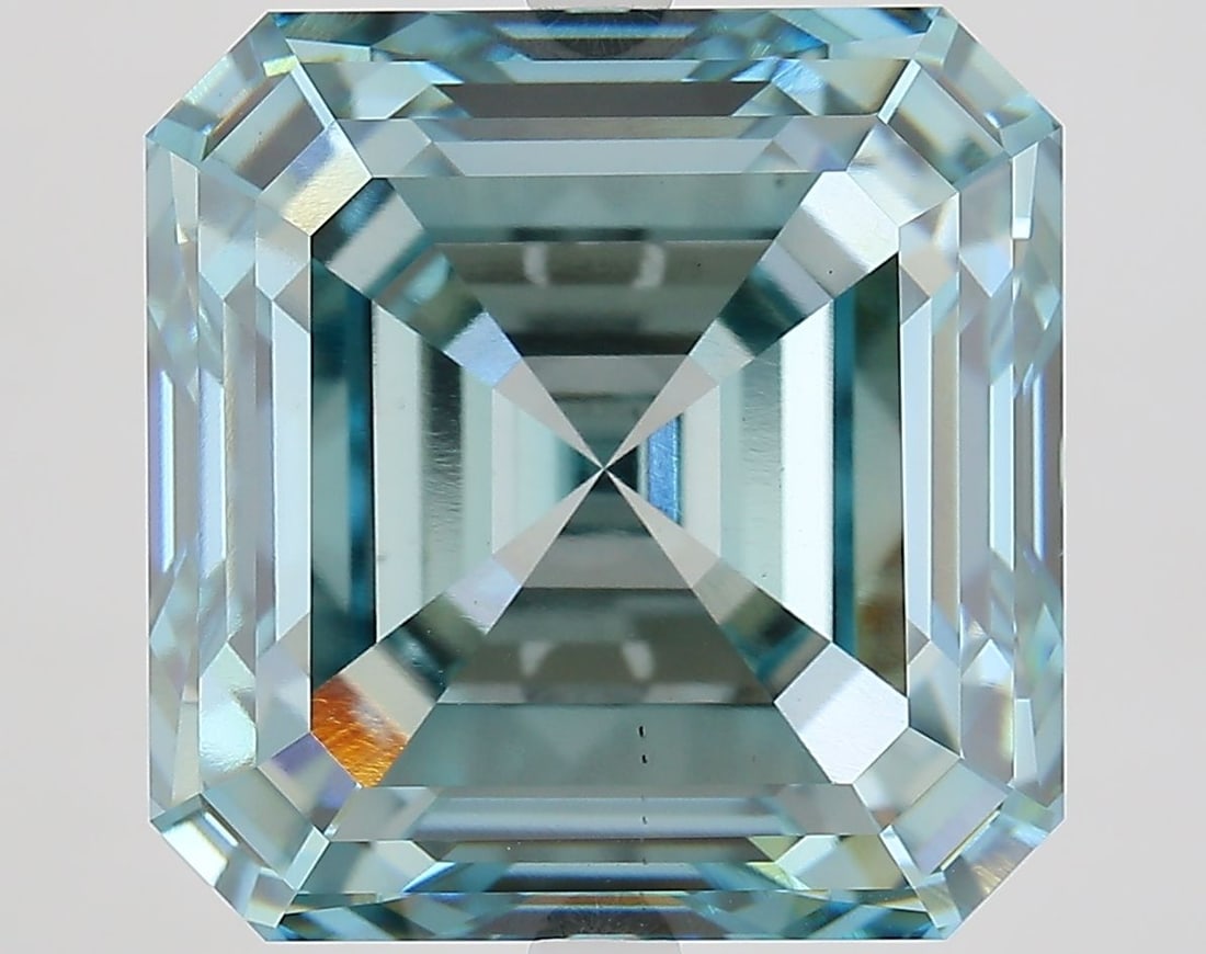 Loose Diamond - SQUARE EMERALD 15.17ct Fancy Intense Blue VS2 (1 of 1)