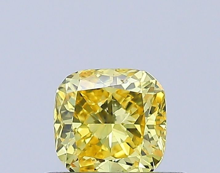 Loose Diamond - CUSHION BRILLIANT 0.39ct Fancy Intense Yellow VS2: Loose Diamond - CUSHION BRILLIANT 0.39ct Fancy Intense Yellow VS2 Source: This is a real non-mined Diamond that has been grown in a lab Shape: CUSHION BRILLIANT Carats: 0.39 Color: Fancy Intense Yello