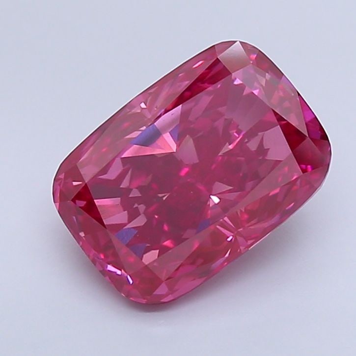 Loose Diamond - CUSHION BRILLIANT 5.15ct Fancy Vivid Pink VS2: Loose Diamond - CUSHION BRILLIANT 5.15ct Fancy Vivid Pink VS2 Source: This is a real non-mined Diamond that has been grown in a lab Shape: CUSHION BRILLIANT Carats: 5.15 Color: Fancy Vivid Pink Certif
