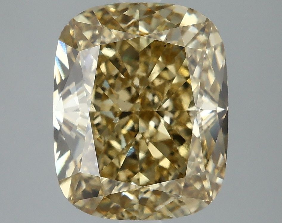 Loose Diamond - CUSHION MODIFIED 5.08ct Fancy Intense Gray Yellow VS1: Loose Diamond - CUSHION MODIFIED 5.08ct Fancy Intense Gray Yellow VS1 Source: This is a real non-mined Diamond that has been grown in a lab Shape: CUSHION MODIFIED Carats: 5.08 Color: Fancy Intense Gr