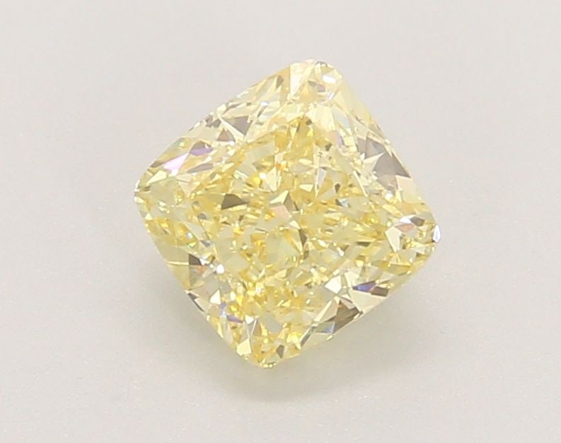 Loose Diamond - CUSHION BRILLIANT 1.07ct Fancy Yellow VS1: Loose Diamond - CUSHION BRILLIANT 1.07ct Fancy Yellow VS1 Source: This is a real non-mined Diamond that has been grown in a lab Shape: CUSHION BRILLIANT Carats: 1.07 Color: Fancy Yellow Certification: