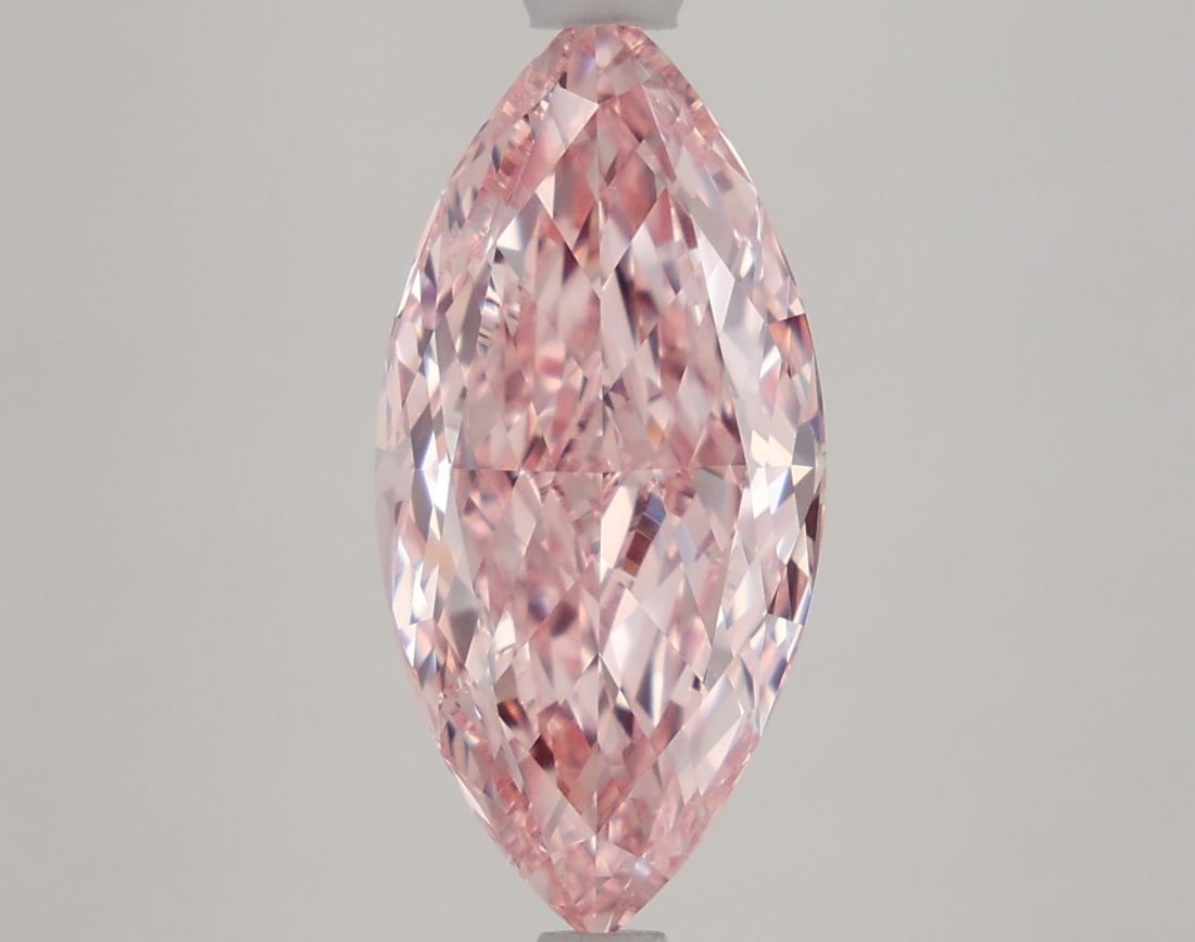 Loose Diamond - MARQUISE 3.13ct Fancy Vivid Pink VVS2: Loose Diamond - MARQUISE 3.13ct Fancy Vivid Pink VVS2 Source: This is a real non-mined Diamond that has been grown in a lab Shape: MARQUISE Carats: 3.13 Color: Fancy Vivid Pink Certification: IGI Vide