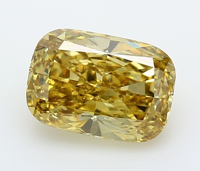 Loose Diamond - CUSHION BRILLIANT 2.5ct Fancy Vivid Yellow VS1: Loose Diamond - CUSHION BRILLIANT 2.5ct Fancy Vivid Yellow VS1 Source: This is a real non-mined Diamond that has been grown in a lab Shape: CUSHION BRILLIANT Carats: 2.5 Color: Fancy Vivid Yellow Cert