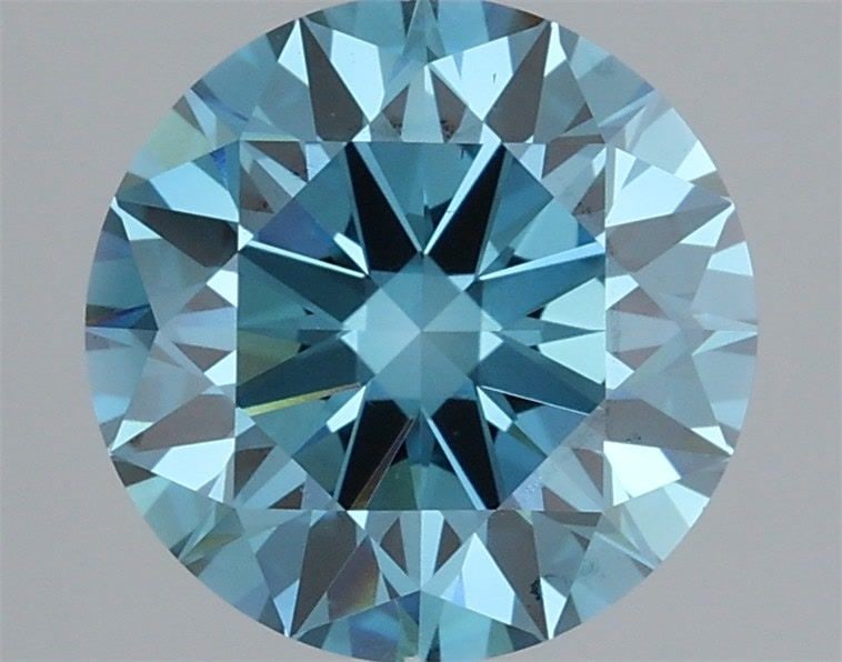 Ideal Loose Diamond - ROUND 3.08ct Fancy Vivid Blue VS1 (1 of 1)