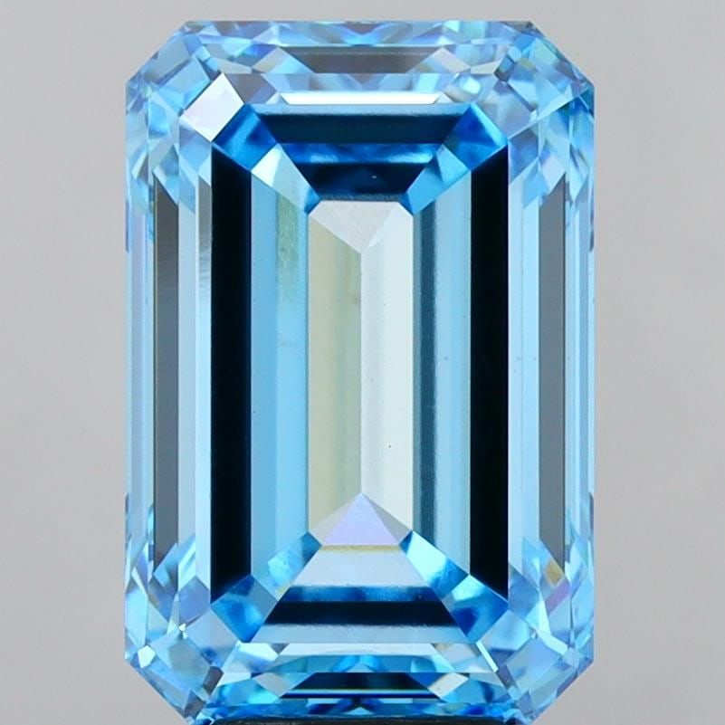Loose Diamond - EMERALD 9.02ct Fancy Vivid Blue VVS2: Loose Diamond - EMERALD 9.02ct Fancy Vivid Blue VVS2 Source: This is a real non-mined Diamond that has been grown in a lab Shape: EMERALD Carats: 9.02 Color: Fancy Vivid Blue Certification: IGI Video: