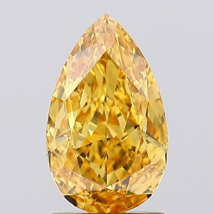Loose Diamond - PEAR 1.48ct Fancy Vivid Yellow VVS2: Loose Diamond - PEAR 1.48ct Fancy Vivid Yellow VVS2 Source: This is a real non-mined Diamond that has been grown in a lab Shape: PEAR Carats: 1.48 Color: Fancy Vivid Yellow Certification: IGI Video:
