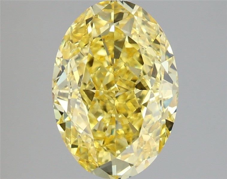 Loose Diamond - OVAL 4.07ct Fancy Vivid Yellow VS1: Loose Diamond - OVAL 4.07ct Fancy Vivid Yellow VS1 Source: This is a real non-mined Diamond that has been grown in a lab Shape: OVAL Carats: 4.07 Color: Fancy Vivid Yellow Certification: IGI Video: