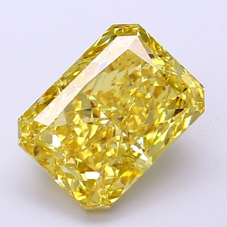 Loose Diamond - RADIANT 3.09ct Fancy Vivid Yellow VS1: Loose Diamond - RADIANT 3.09ct Fancy Vivid Yellow VS1 Source: This is a real non-mined Diamond that has been grown in a lab Shape: RADIANT Carats: 3.09 Color: Fancy Vivid Yellow Certification: IGI Vid