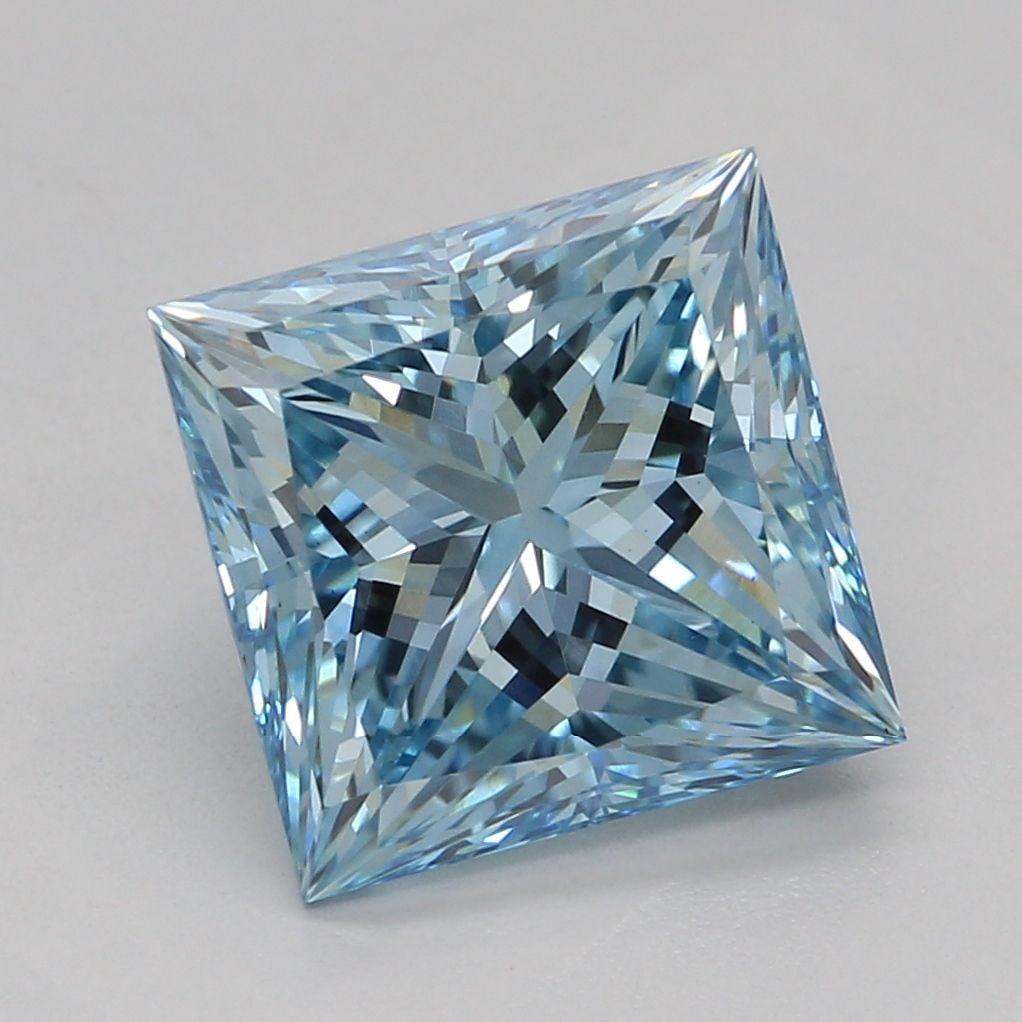 Loose Diamond - PRINCESS 2.07ct Fancy Vivid Blue VS1 (1 of 1)