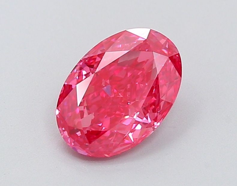 Loose Diamond - OVAL 1.34ct Fancy Vivid Pink VVS2: Loose Diamond - OVAL 1.34ct Fancy Vivid Pink VVS2 Source: This is a real non-mined Diamond that has been grown in a lab Shape: OVAL Carats: 1.34 Color: Fancy Vivid Pink Certification: IGI Video: