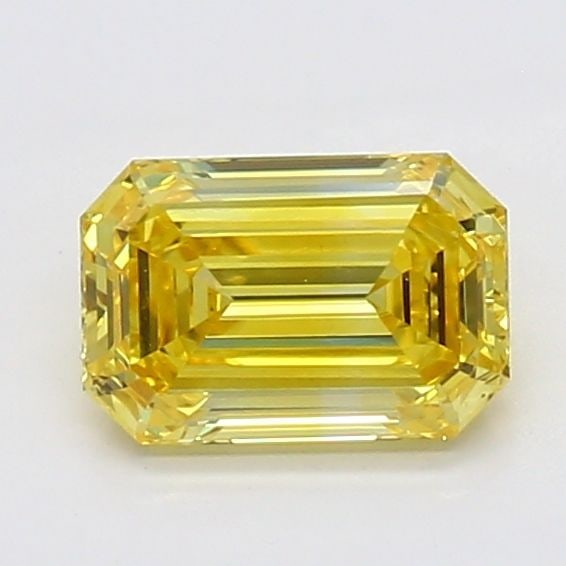 Loose Diamond - EMERALD 0.52ct Fancy Vivid Yellow VS1: Loose Diamond - EMERALD 0.52ct Fancy Vivid Yellow VS1 Source: This is a real non-mined Diamond that has been grown in a lab Shape: EMERALD Carats: 0.52 Color: Fancy Vivid Yellow Certification: NONE Vi