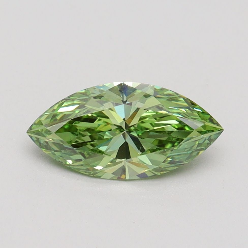 Loose Diamond - MARQUISE 1.01ct Fancy Vivid Green VS1: Loose Diamond - MARQUISE 1.01ct Fancy Vivid Green VS1 Source: This is a real non-mined Diamond that has been grown in a lab Shape: MARQUISE Carats: 1.01 Color: Fancy Vivid Green Certification: IGI Vid