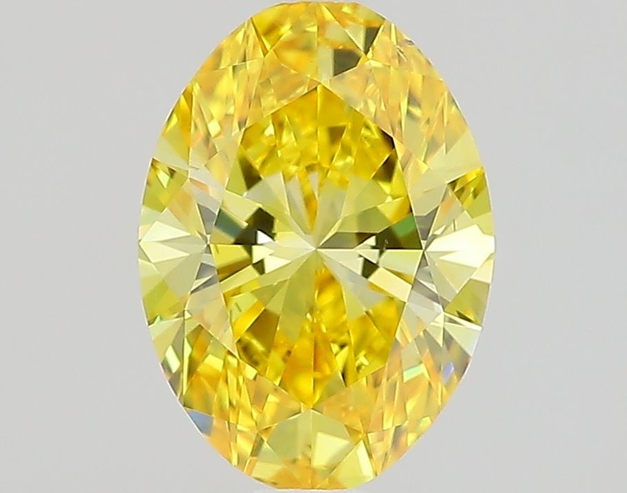 Loose Diamond - OVAL 1.0ct Fancy Vivid Yellow SI1: Loose Diamond - OVAL 1.0ct Fancy Vivid Yellow SI1 Source: This is a real non-mined Diamond that has been grown in a lab Shape: OVAL Carats: 1.0 Color: Fancy Vivid Yellow Certification: IGI Video:
