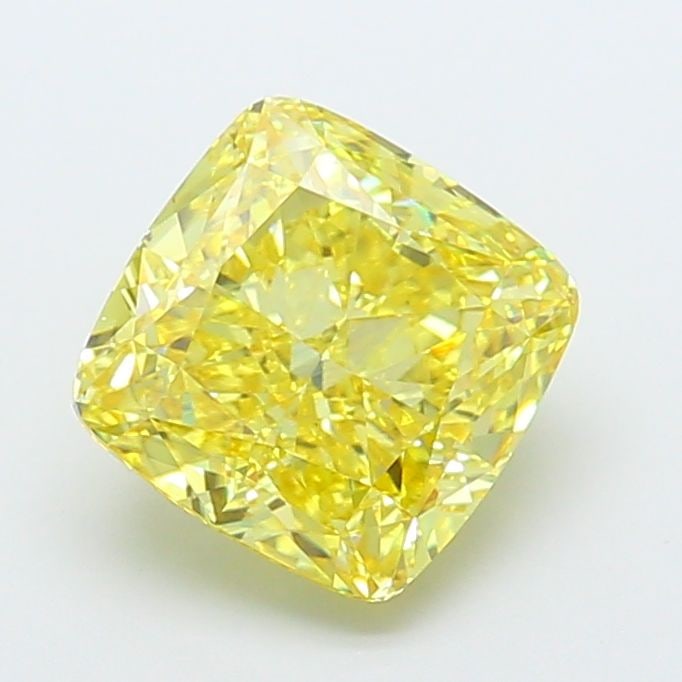 Loose Diamond - CUSHION MODIFIED 4.05ct Fancy Vivid Yellow VS1: Loose Diamond - CUSHION MODIFIED 4.05ct Fancy Vivid Yellow VS1 Source: This is a real non-mined Diamond that has been grown in a lab Shape: CUSHION MODIFIED Carats: 4.05 Color: Fancy Vivid Yellow Cert
