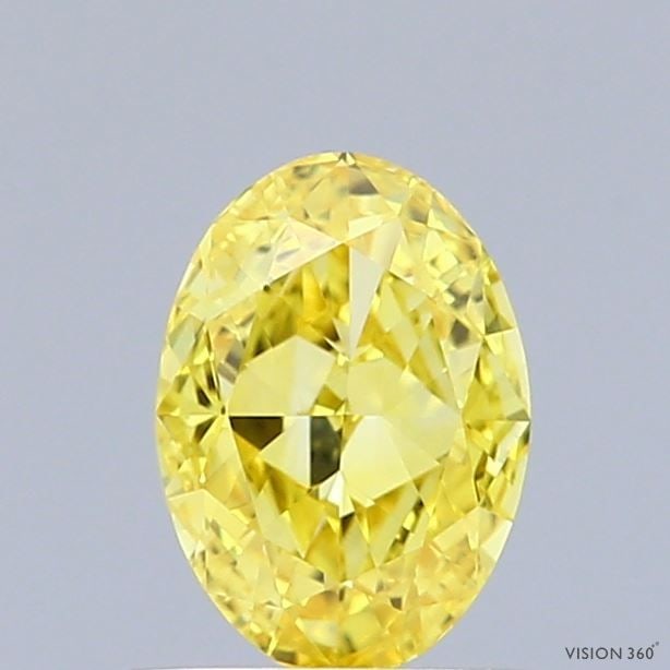 Loose Diamond - OVAL 1.02ct Fancy Vivid Yellow VVS2: Loose Diamond - OVAL 1.02ct Fancy Vivid Yellow VVS2 Source: This is a real non-mined Diamond that has been grown in a lab Shape: OVAL Carats: 1.02 Color: Fancy Vivid Yellow Certification: IGI Video: