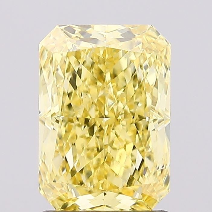 Loose Diamond - RADIANT 1.73ct Fancy Vivid Yellow VS2: Loose Diamond - RADIANT 1.73ct Fancy Vivid Yellow VS2 Source: This is a real non-mined Diamond that has been grown in a lab Shape: RADIANT Carats: 1.73 Color: Fancy Vivid Yellow Certification: IGI Vid