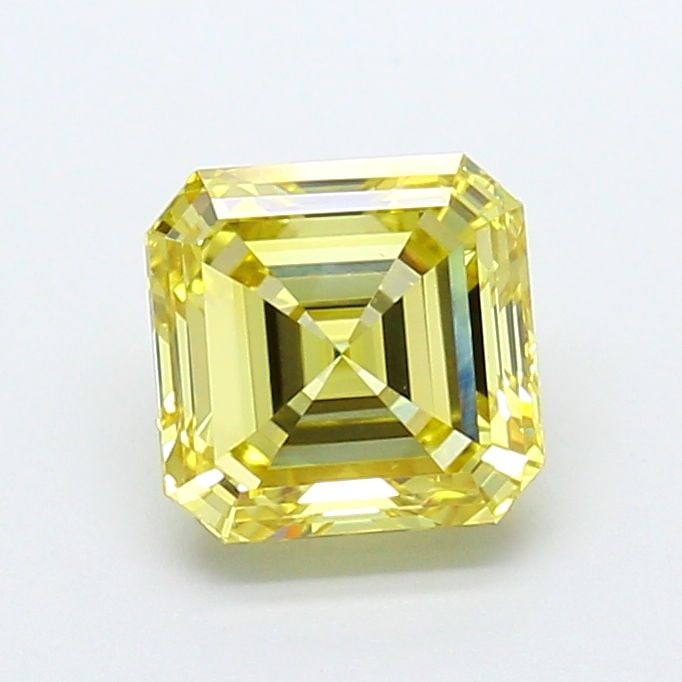 Loose Diamond - ASSCHER 1.52ct Fancy Vivid Yellow VVS2: Loose Diamond - ASSCHER 1.52ct Fancy Vivid Yellow VVS2 Source: This is a real non-mined Diamond that has been grown in a lab Shape: ASSCHER Carats: 1.52 Color: Fancy Vivid Yellow Certification: NONE V