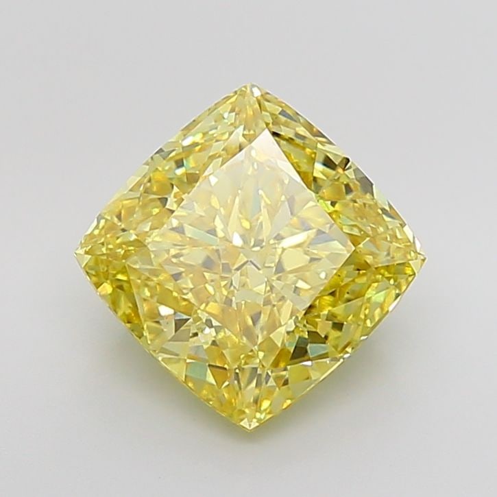 Loose Diamond - CUSHION MODIFIED 5.79ct Fancy Vivid Yellow VS2: Loose Diamond - CUSHION MODIFIED 5.79ct Fancy Vivid Yellow VS2 Source: This is a real non-mined Diamond that has been grown in a lab Shape: CUSHION MODIFIED Carats: 5.79 Color: Fancy Vivid Yellow Cert