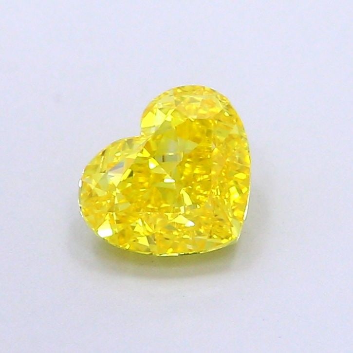 Loose Diamond - HEART 1.19ct Fancy Vivid Yellow VVS1: Loose Diamond - HEART 1.19ct Fancy Vivid Yellow VVS1 Source: This is a real non-mined Diamond that has been grown in a lab Shape: HEART Carats: 1.19 Color: Fancy Vivid Yellow Certification: IGI Video: