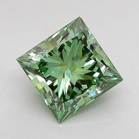 Loose Diamond - PRINCESS 0.97ct Fancy Vivid Green VVS2: Loose Diamond - PRINCESS 0.97ct Fancy Vivid Green VVS2 Source: This is a real non-mined Diamond that has been grown in a lab Shape: PRINCESS Carats: 0.97 Color: Fancy Vivid Green Certification: IGI Vi