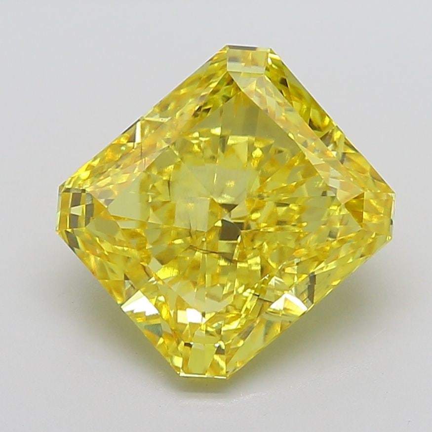 Loose Diamond - RADIANT 10.07ct Fancy Vivid Yellow VS2: Loose Diamond - RADIANT 10.07ct Fancy Vivid Yellow VS2 Source: This is a real non-mined Diamond that has been grown in a lab Shape: RADIANT Carats: 10.07 Color: Fancy Vivid Yellow Certification: IGI T