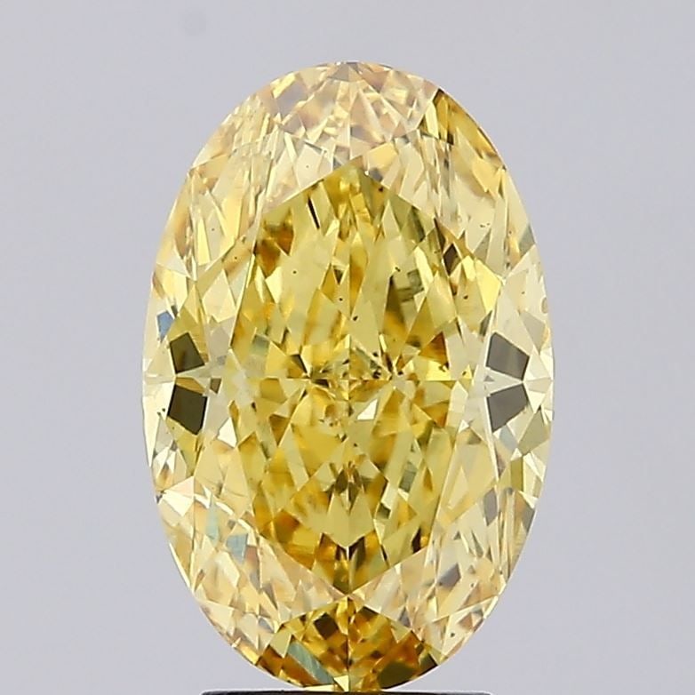Loose Diamond - OVAL 4.8ct Fancy Vivid Yellow VS2: Loose Diamond - OVAL 4.8ct Fancy Vivid Yellow VS2 Source: This is a real non-mined Diamond that has been grown in a lab Shape: OVAL Carats: 4.8 Color: Fancy Vivid Yellow Certification: IGI Video: