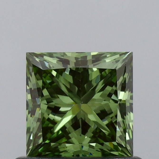 Loose Diamond - PRINCESS 0.73ct Fancy Vivid Green VS1 (1 of 1)