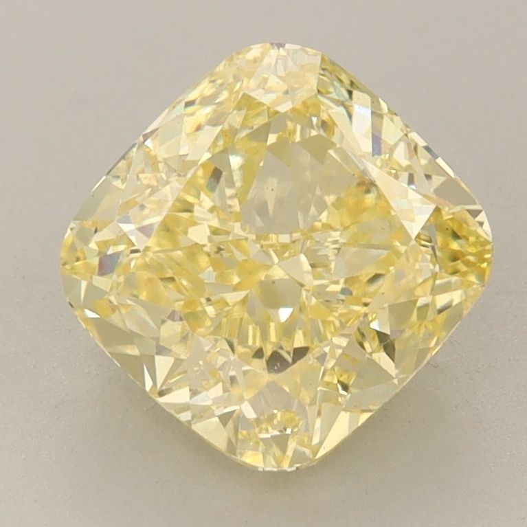 Loose Diamond - CUSHION BRILLIANT 2.58ct Fancy Vivid Yellow VS1: Loose Diamond - CUSHION BRILLIANT 2.58ct Fancy Vivid Yellow VS1 Source: This is a real non-mined Diamond that has been grown in a lab Shape: CUSHION BRILLIANT Carats: 2.58 Color: Fancy Vivid Yellow Ce