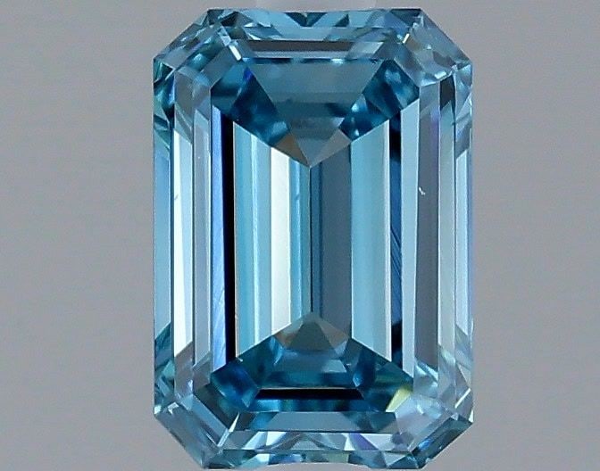 Loose Diamond - EMERALD 1.0ct Fancy Vivid Blue VS1: Loose Diamond - EMERALD 1.0ct Fancy Vivid Blue VS1 Source: This is a real non-mined Diamond that has been grown in a lab Shape: EMERALD Carats: 1.0 Color: Fancy Vivid Blue Certification: IGI Video: