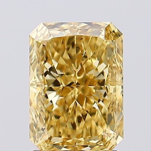 Loose Diamond - RADIANT 1.5ct Fancy Vivid Yellow VS2: Loose Diamond - RADIANT 1.5ct Fancy Vivid Yellow VS2 Source: This is a real non-mined Diamond that has been grown in a lab Shape: RADIANT Carats: 1.5 Color: Fancy Vivid Yellow Certification: IGI Video