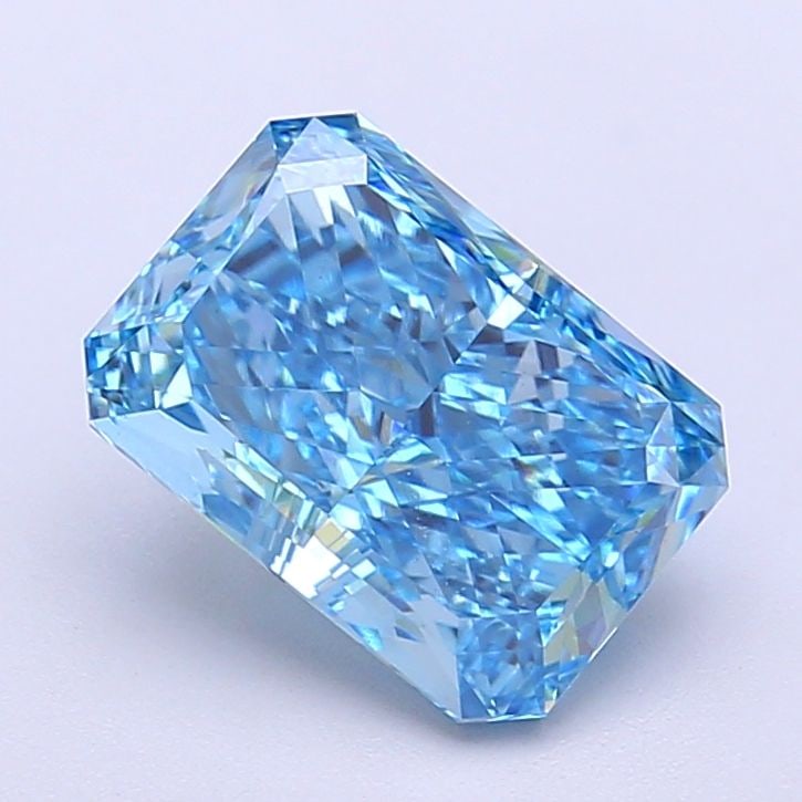 Loose Diamond - RADIANT 2.37ct Fancy Vivid Blue VS1: Loose Diamond - RADIANT 2.37ct Fancy Vivid Blue VS1 Source: This is a real non-mined Diamond that has been grown in a lab Shape: RADIANT Carats: 2.37 Color: Fancy Vivid Blue Certification: IGI Video: