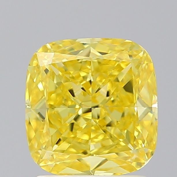 Loose Diamond - CUSHION BRILLIANT 2.0ct Fancy Vivid Yellow SI1: Loose Diamond - CUSHION BRILLIANT 2.0ct Fancy Vivid Yellow SI1 Source: This is a real non-mined Diamond that has been grown in a lab Shape: CUSHION BRILLIANT Carats: 2.0 Color: Fancy Vivid Yellow Cert