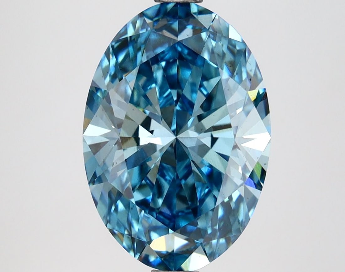Loose Diamond - OVAL 3.03ct Fancy Vivid Blue VS1 (1 of 1)