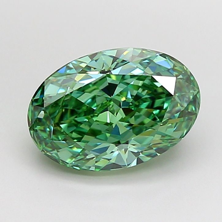 Loose Diamond - OVAL 3.3ct Fancy Vivid Green VVS1 (1 of 1)