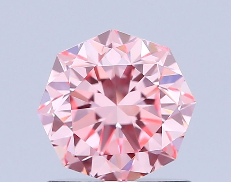 Loose Diamond - OCTAGONAL 1.01ct Fancy Vivid Pink VS2: Loose Diamond - OCTAGONAL 1.01ct Fancy Vivid Pink VS2 Source: This is a real non-mined Diamond that has been grown in a lab Shape: OCTAGONAL Carats: 1.01 Color: Fancy Vivid Pink Certification: IGI Vid