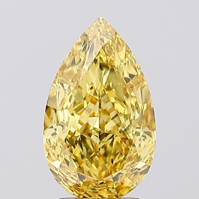 Loose Diamond - PEAR 2.79ct Fancy Vivid Yellow VS2: Loose Diamond - PEAR 2.79ct Fancy Vivid Yellow VS2 Source: This is a real non-mined Diamond that has been grown in a lab Shape: PEAR Carats: 2.79 Color: Fancy Vivid Yellow Certification: IGI Video:
