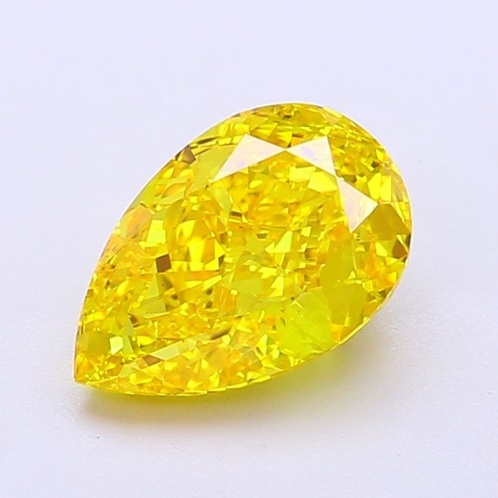 Loose Diamond - PEAR 2.02ct Fancy Vivid Yellow VS1: Loose Diamond - PEAR 2.02ct Fancy Vivid Yellow VS1 Source: This is a real non-mined Diamond that has been grown in a lab Shape: PEAR Carats: 2.02 Color: Fancy Vivid Yellow Certification: IGI Video: