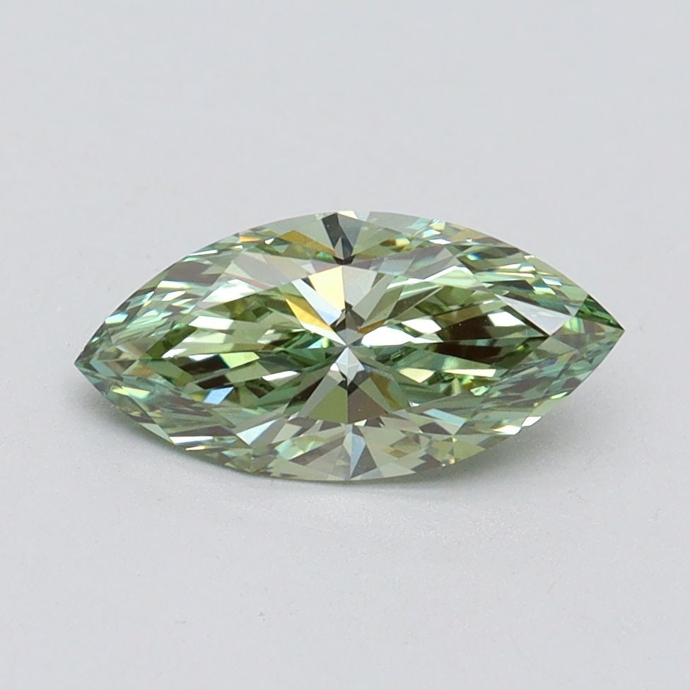 Loose Diamond - MARQUISE 1.01ct Fancy Vivid Green VS1: Loose Diamond - MARQUISE 1.01ct Fancy Vivid Green VS1 Source: This is a real non-mined Diamond that has been grown in a lab Shape: MARQUISE Carats: 1.01 Color: Fancy Vivid Green Certification: IGI Vid