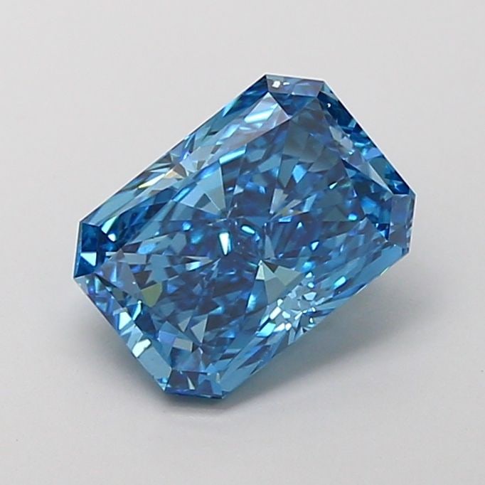 Loose Diamond - RADIANT 2.09ct Fancy Vivid Blue VVS2: Loose Diamond - RADIANT 2.09ct Fancy Vivid Blue VVS2 Source: This is a real non-mined Diamond that has been grown in a lab Shape: RADIANT Carats: 2.09 Color: Fancy Vivid Blue Certification: IGI Video: