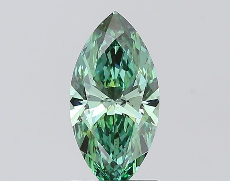 Loose Diamond - MARQUISE 1.0ct Fancy Vivid Green VS2: Loose Diamond - MARQUISE 1.0ct Fancy Vivid Green VS2 Source: This is a real non-mined Diamond that has been grown in a lab Shape: MARQUISE Carats: 1.0 Color: Fancy Vivid Green Certification: IGI Video