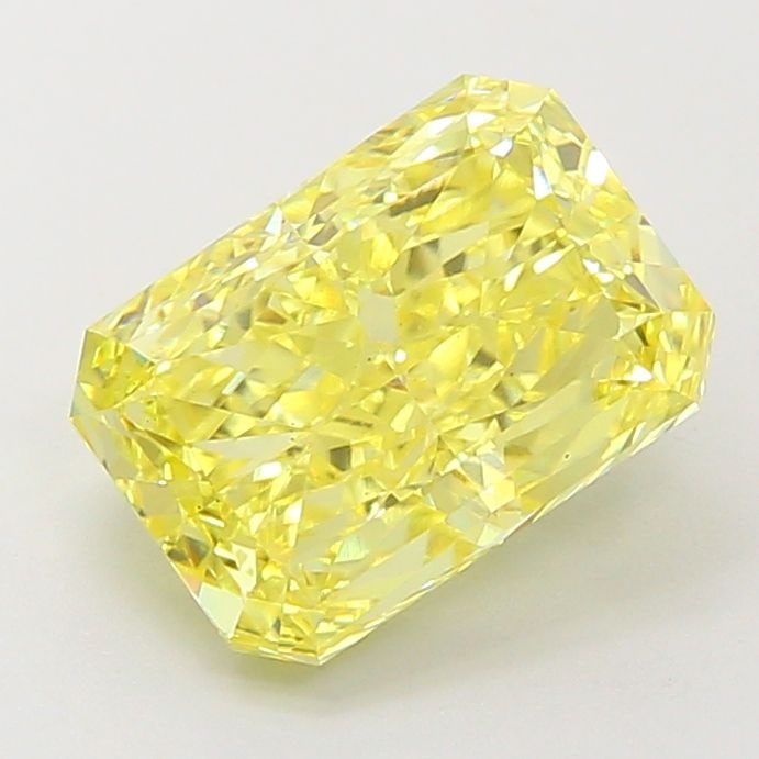 Loose Diamond - RADIANT 2.71ct Fancy Vivid Yellow VS2: Loose Diamond - RADIANT 2.71ct Fancy Vivid Yellow VS2 Source: This is a real non-mined Diamond that has been grown in a lab Shape: RADIANT Carats: 2.71 Color: Fancy Vivid Yellow Certification: IGI Vid