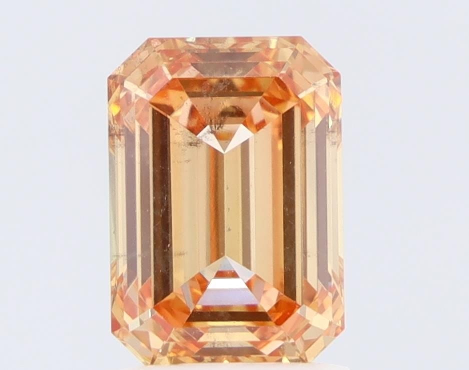 Loose Diamond - EMERALD 2.02ct Fancy Orange VS2: Loose Diamond - EMERALD 2.02ct Fancy Orange VS2 Source: This is a real non-mined Diamond that has been grown in a lab Shape: EMERALD Carats: 2.02 Color: Fancy Orange Certification: NONE Video:
