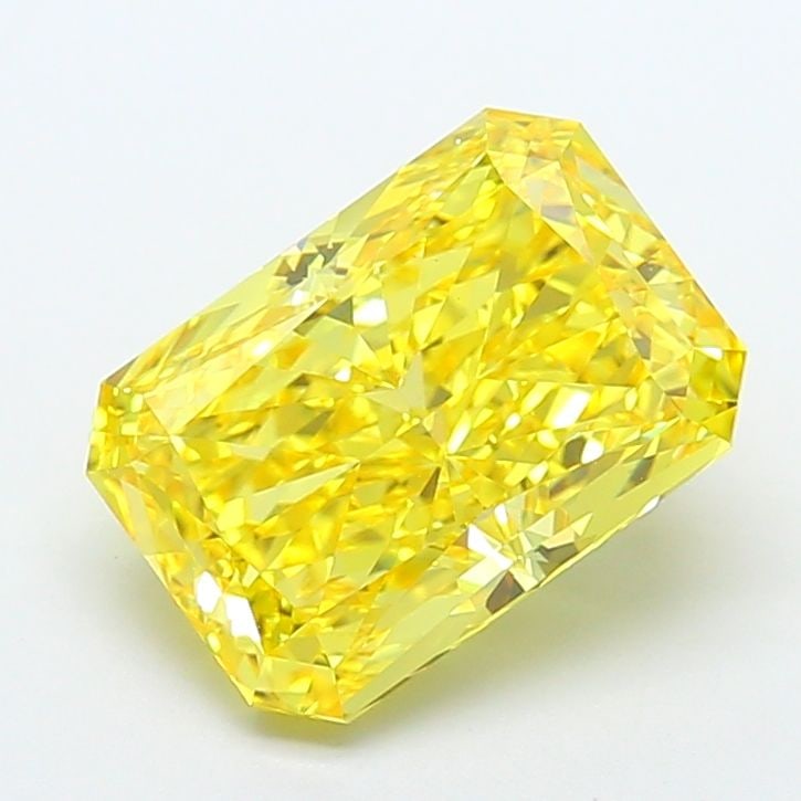 Loose Diamond - RADIANT 5.58ct Fancy Vivid Yellow VVS2: Loose Diamond - RADIANT 5.58ct Fancy Vivid Yellow VVS2 Source: This is a real non-mined Diamond that has been grown in a lab Shape: RADIANT Carats: 5.58 Color: Fancy Vivid Yellow Certification: IGI Vi
